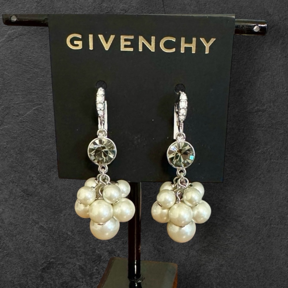 Givenchy Faux Pearl Cluster Earrings